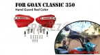 Fit For Royal Enfield Goan Classic 350 Tinted Red Color Hand Guard Kit - SPAREZO